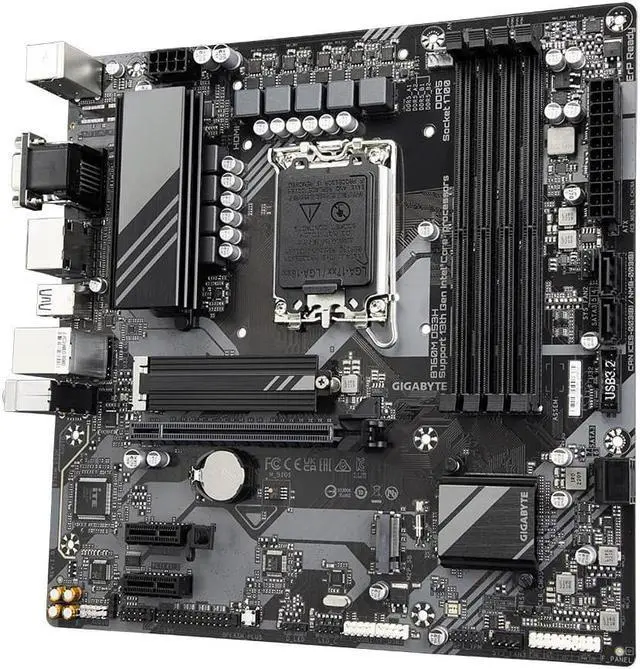 Alt view image 4 of 4 - GIGABYTE B760M DS3H DDR5 LGA 1700 Intel B760 Micro ATX Motherboard,with Integrated Realtek 7.1 channel audio chip,2.5GbE network card, PCI-E 4.0, PCI-E 3.0, USB 3.2