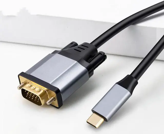 Main image of CORN USB C to VGA Cable 6 Feet,plug and play Type C to VGA Cable Adapter Compatible with MacBook Pro/Air, iPad Pro, Dell XPS 13/15/17, Surface Book 3/Pro 7, Pixelbook, Samsung Galaxy S22/S20/S10