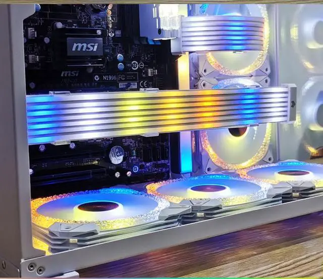 Alt view image 5 of 6 - Corn AL300, 8PIN Power Cord Lighting Decorative Light Bar, Soft Wear Silicone Material, Easy to Install, 5V ARGB Motherboard Light Synchronization