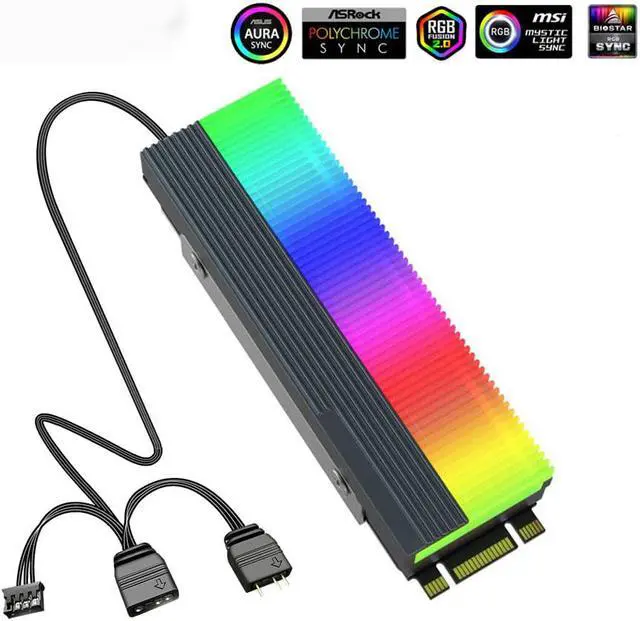 Main image of Corn CM-M2A M.2 Solid State Drive Radiator, M.2 Radiator ARGB Motherboard God Light Synchronous Synchronous SSD Cooling Vest(Suitable for M.2 2280)