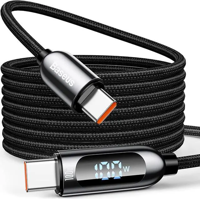 Main image of Corn Nylon Braided Type C Cable 6.6ft for Samsung S21 S20 Note 20 MacBook Pro Google Pixel etc