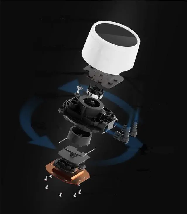 Alt view image 6 of 7 - ICEMOON 360 Water -Cooled CPU Radiator, Intelligent Temperature Control ARGB God Light Synchronous, Silent Fan, Support Intel 115x/1200/1366/17xx/20xx, AM4/AM3+/AM2+/FM2+/FM1 - Pink