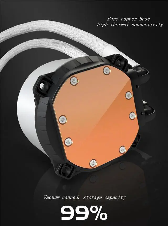 Alt view image 5 of 7 - ICEMOON 360 Water -Cooled CPU Radiator, Intelligent Temperature Control ARGB God Light Synchronous, Silent Fan, Support Intel 115x/1200/1366/17xx/20xx, AM4/AM3+/AM2+/FM2+/FM1 - Pink