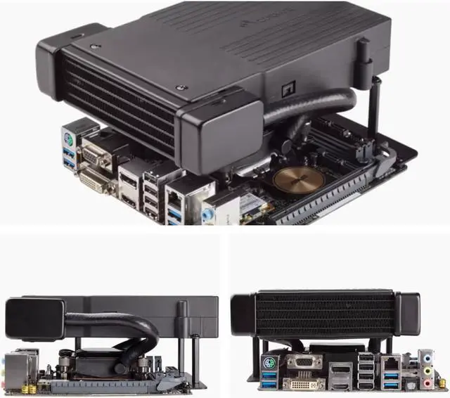 Alt view image 3 of 7 - CORSAIR H5 SF Mini Liquid CPU Cooler, Quiet, Powerful Liquid CPU Cooling for High-Performance MINI-ITX PCS ,The Integrated High-Pressure Blower Fan Provides Powerful And Quiet Liquid Cooling