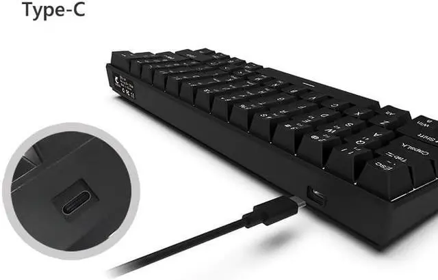 Alt view image 5 of 7 - Corn 61-key Wired Small Portable Mechanical Keyboard Anti-Ghosting Hot Swap PBT Five-sided Dye Sublimation Animation Joint Custom Keycap