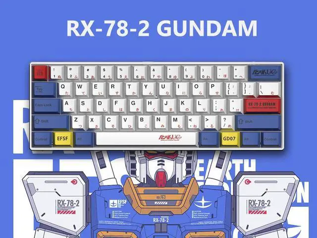 Main image of Corn 61-key Wired Small Portable Mechanical Keyboard Anti-Ghosting Hot Swap PBT Five-sided Dye Sublimation Animation Joint Custom Keycap