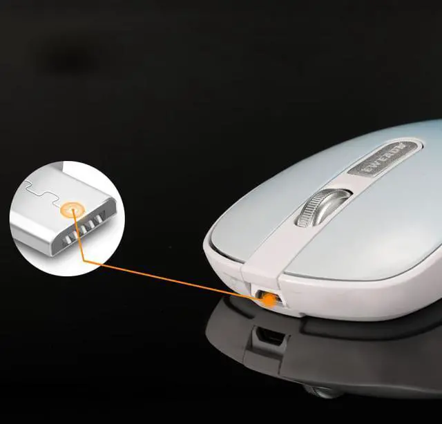 Alt view image 6 of 6 - CORN GLK350 Ergonomic Design,Cool Exterior Orange Backlit Spill-resistant USB Chargeable Wireless Soudless Typing Keyboard And 1800DPI Mouse Combo For Office And Game - Black