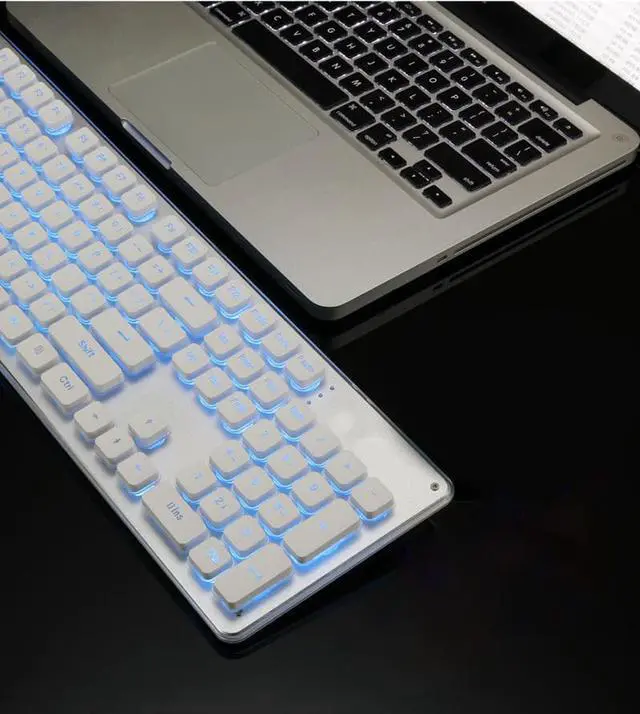 Alt view image 5 of 6 - CORN GLK350 Ergonomic Design,Cool Exterior Orange Backlit Spill-resistant USB Chargeable Wireless Soudless Typing Keyboard And 1800DPI Mouse Combo For Office And Game - Black