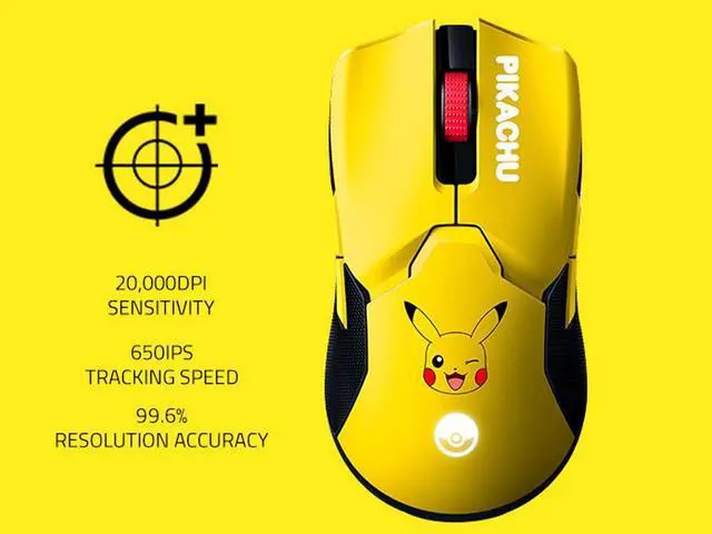 Alt view image 6 of 6 - Razer Viper Ultimate X Pokemon Hyperspeed Lightest Wireless Gaming Mouse & RGB Pikachu Tail Charging Dock: 20K DPI Optical Sensor - Chroma Lighting - 8 Programmable Buttons - 70 Hr Battery