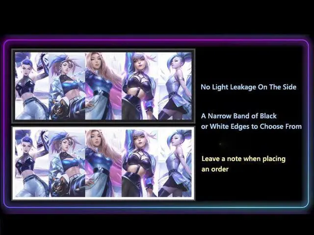 Alt view image 6 of 7 - Corn Customizable Full HD 8K ARGB PC Case Light Panel Colorful Pictures Display Board for Computer PC Case LED Light Backlit Panel for Computer PC Case Decoration Pink Size within 13.8*5.1 inch