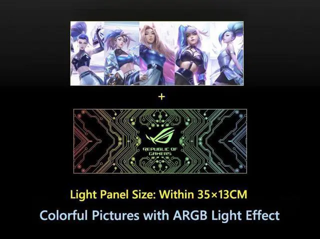 Alt view image 2 of 7 - Corn Customizable Full HD 8K ARGB PC Case Light Panel Colorful Pictures Display Board for Computer PC Case LED Light Backlit Panel for Computer PC Case Decoration Pink Size within 13.8*5.1 inch