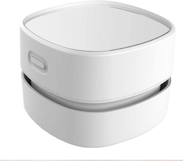 Main image of CORN Desktop Vacuum Cleaner with Wireless Charger, Mini Table dust Sweeper Energy Saving,High Endurance up to 400 mins, Cordless&360º Rotatable Design for Keyboard/Home/School/Office (White)
