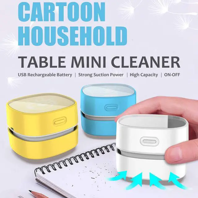 Alt view image 5 of 7 - CORN Desktop Vacuum cleaner,Mini table dust sweeper Energy Saving with auto power-off function,High endurance up to 400 mins,Cordless&360º Rotatable Design for Keyboard/Home/Office(white charging)