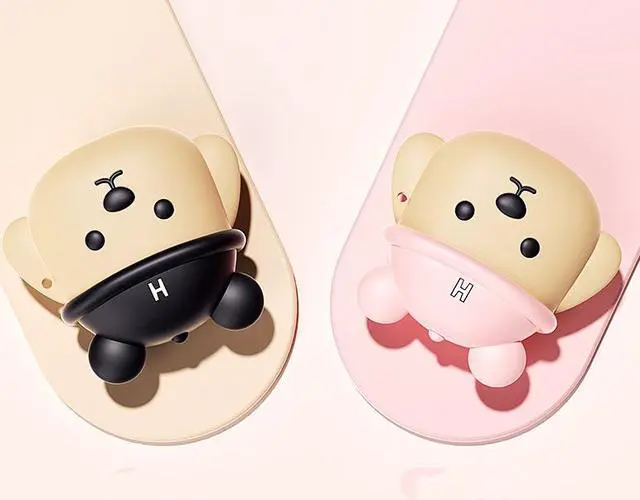 Alt view image 3 of 7 - HP Bluetooth Headset H10H Wireless Cute Earphone New Arrivals Black Bear Earphones Cover-Pink