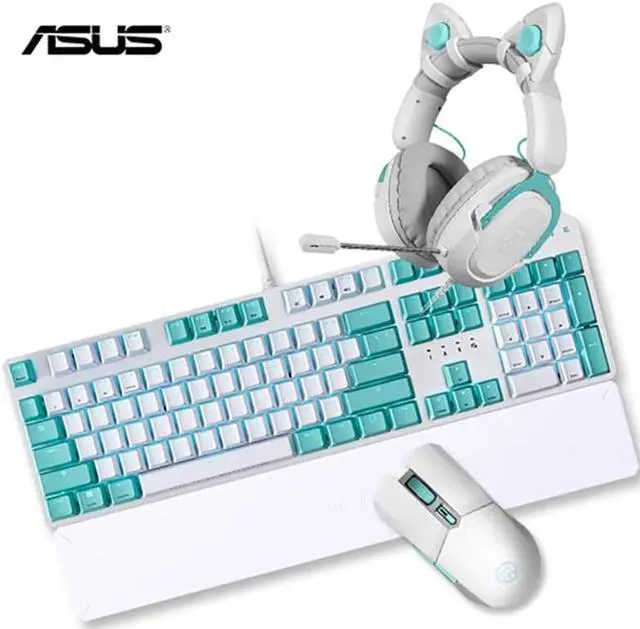 Alt view image 7 of 7 - ASUS TX Gaming 7.1 Kitty Ear Lightweight Headset, 3.5mm Port Compatiable with Phone/Mac/PC/Pad/PS/XBOX/Switch White
