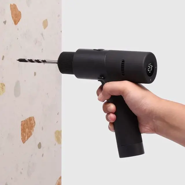 Alt view image 6 of 6 - CORN Cordless Brushless Drill 12V, LED Display Screen, 30 Precision Gears, 2 Working Modes, 2000mAh Battery, 266 In-lbs (30N·m) Torque, 3/8 Inch Keyless Chuck, 1400RPM, 10 x Bits, 8 x Drill Bits