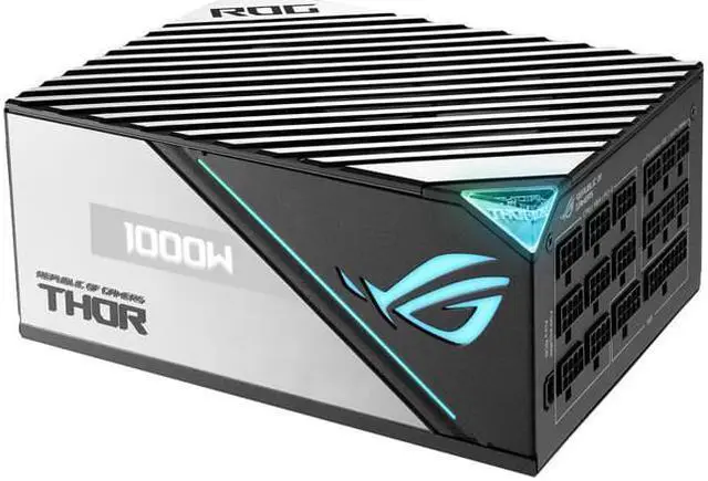 Main image of ASUS ROG Thor 100W Platinum II (100 Watt, Fully Modular Power Supply, 80+ Platinum, Lambda A++ Certified, ROG heatsinks, 135mm PWM fan, 0dB Mode, OLED Panel, Sleeved Cables, Aura Sync)