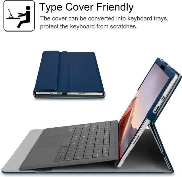 Alt view image 5 of 7 - Case for Microsoft Surface Pro 7 Plus/Pro 7 6 5 4 12.3 Portfolio Business Cover