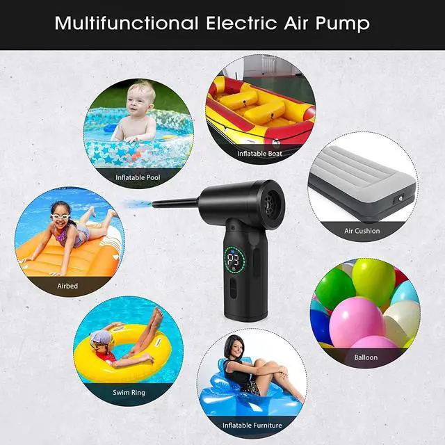 Alt view image 7 of 7 - Compressed Air Duster, 110000 RPM Keyboard Cleaner for Office, 3 Adjustable Speed Electric Air Duster, Good Replacement for Compressed Air Can, 6000 mAh Rechargeable Electric Duster for Deep Cleaning