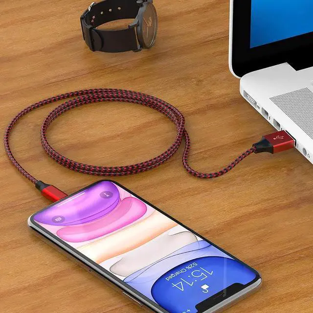 Alt view image 5 of 6 - 5Pack(3/3/6/6/10 FT)[Apple MFi Certified] iPhone Charger Long Lightning Cable Fast Charging High Speed Data Sync USB Cable Compatible iPhone 14/13/12/11 Pro Max/XS MAX/XR/XS/X/8/7/Plus iPad AirPods