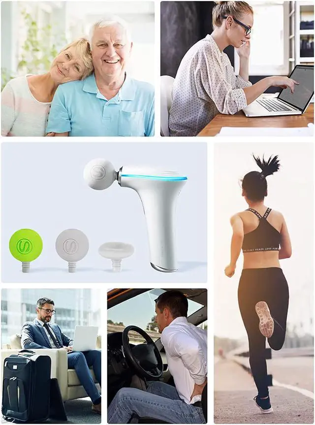 Alt view image 6 of 7 - CORN Massage Gun-Mini Massage Gun Deep Tissue-Pocket-Sized Percussion Muscle Massager Gun for Back Neck Muscle Relieve, Portable & Ultra Small & Quiet & Fast Charge(White)