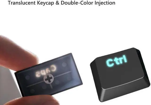 Alt view image 3 of 7 - Corn 61-key Wired Small Portable Mechanical Keyboard Anti-Ghosting Hot Swap PBT Five-sided Dye Sublimation Animation Joint Custom Keycap Red Switch Chi's Cat