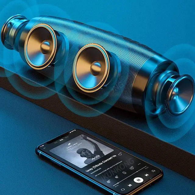 Alt view image 7 of 7 - Newest Wireless Speaker, Waterproof Speaker With Colorful LED Light, Portable Domestic Outdoor 3D Stereo Bass Luminous Speaker for Card -insertion U-disk ,Hand-held or Car Speaker