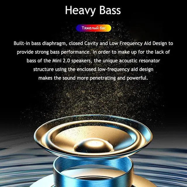 Alt view image 6 of 7 - Newest Wireless Speaker, Waterproof Speaker With Colorful LED Light, Portable Domestic Outdoor 3D Stereo Bass Luminous Speaker for Card -insertion U-disk ,Hand-held or Car Speaker