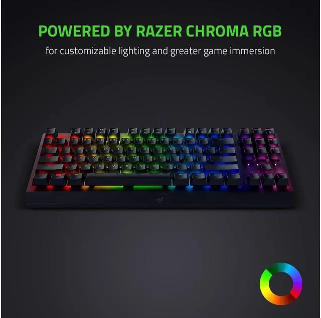Alt view image 3 of 7 - BlackWidow V3 Tenkeyless TKL Mechanical Gaming Keyboard: Green Mechanical Switches - Tactile & Clicky - Chroma RGB Lighting - Compact Form Factor - Programmable Macros