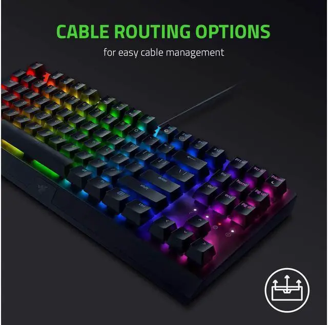 Alt view image 6 of 7 - BlackWidow V3 Tenkeyless TKL Mechanical Gaming Keyboard: Green Mechanical Switches - Tactile & Clicky - Chroma RGB Lighting - Compact Form Factor - Programmable Macros