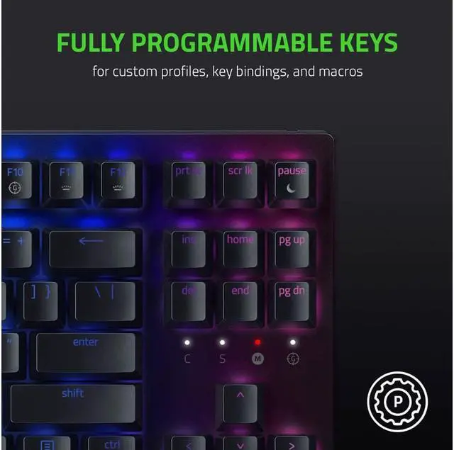 Alt view image 5 of 7 - BlackWidow V3 Tenkeyless TKL Mechanical Gaming Keyboard: Green Mechanical Switches - Tactile & Clicky - Chroma RGB Lighting - Compact Form Factor - Programmable Macros