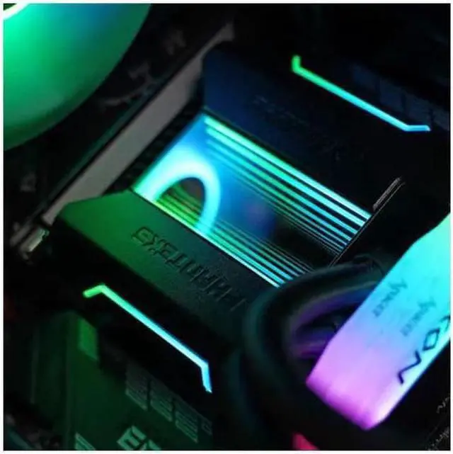 Alt view image 2 of 4 - Phanteks GLACIER ONE 240 M25 A-RGB AIO Liquid CPU Cooler, Infinity Mirror Pump Cap Design, 2X Silent 120mm M25 PWM Fans, Black