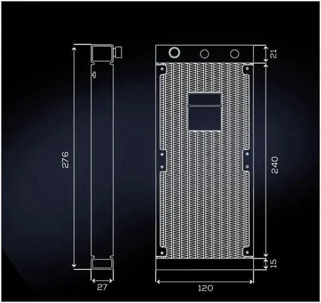 Alt view image 4 of 4 - Phanteks GLACIER ONE 240 M25 A-RGB AIO Liquid CPU Cooler, Infinity Mirror Pump Cap Design, 2X Silent 120mm M25 PWM Fans, Black