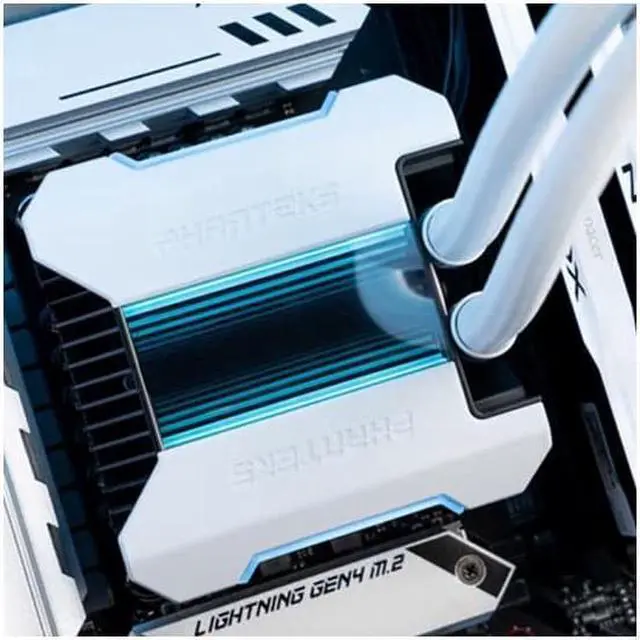 Alt view image 5 of 5 - Phanteks GLACIER ONE 240 M25 A-RGB AIO Liquid CPU Cooler, Infinity Mirror Pump Cap Design, 2X Silent 120mm M25 PWM Fans, White