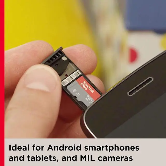 Alt view image 3 of 7 - SanDisk 128GB Ultra microSDXC UHS-I Memory Card with Adapter - 120MB/s, C10, U1, Full HD, A1, Micro SD Card - SDSQUA4-128G-GN6MA
