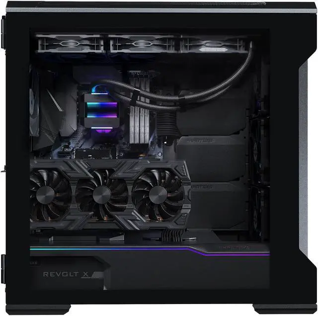 Alt view image 7 of 7 - Phanteks Glacier One 360T30 Gen 2 D-RGB AIO Liquid CPU Cooler, 360mm radiator, Infinity Mirror Pump Cap Design, Aluminum Covers, 3x T30-120 Premium High-Performance Fans, Black