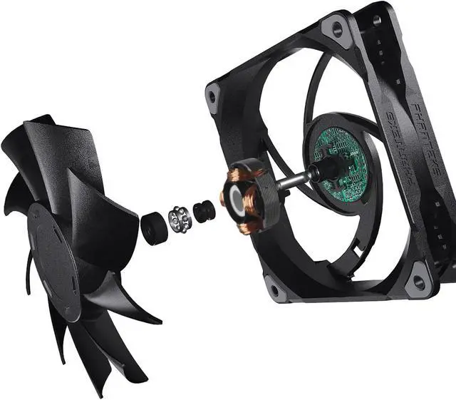 Alt view image 5 of 6 - Phanteks M25-120 fan, High-Airflow radiator performance, PWM control up to 2000RPM, Daisy-Chain cable, Black