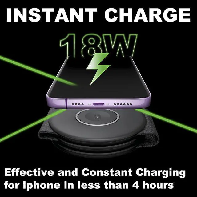Alt view image 2 of 7 - Travel 3 in 1 Charging Station for Apple Magsafe Charger, Foldable Wireless Charger Stand Compatible for iPhone Multiple Devices Apple Watch/iWatch/Airpods/iPhone 14 13 12 Pro Max(White)