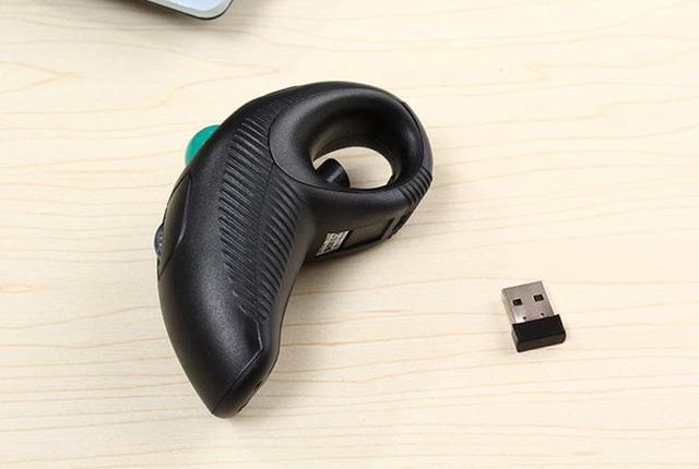 Alt view image 4 of 7 - CORN Wireless Ergonomic Handheld Trackball Mouse with Laser Pointer Left Handed Right Handed DPI Adjustable for Laptop Desktop PC Computer