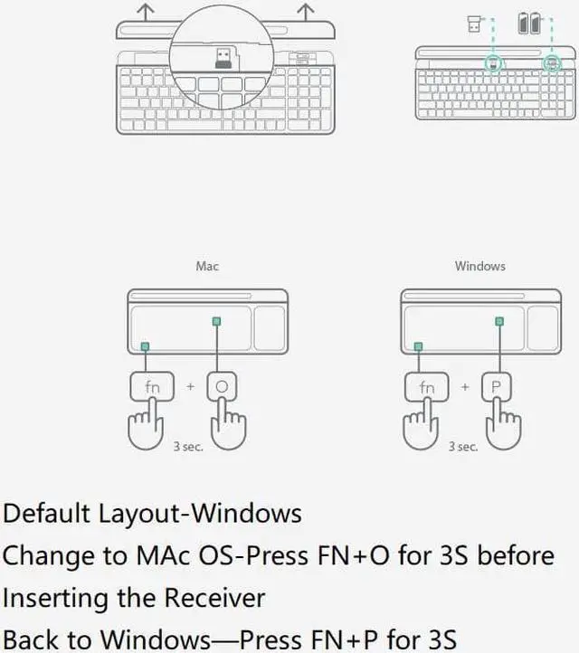 Alt view image 6 of 6 - Logitech Slim Multi-Device K580 Wireless Keyboard 2.4Ghz and Bluetooth Dual-mode Connectivity with Phone Holder Quiet and Compact For office Desktops, Laptops, Tablets