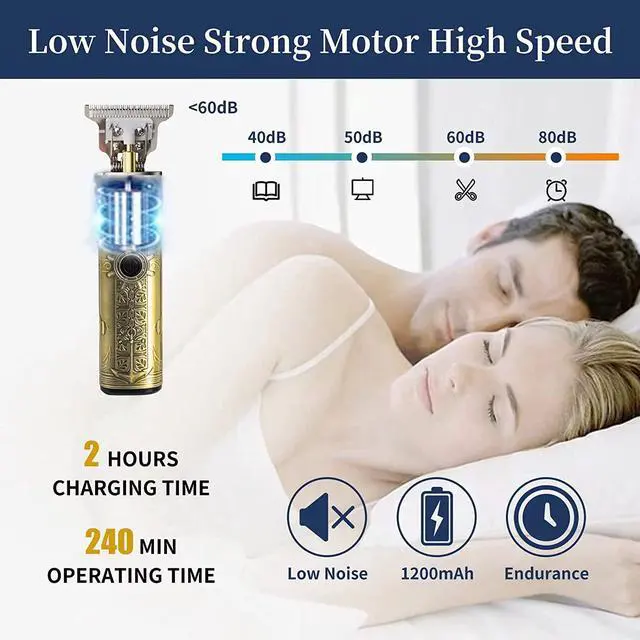 Alt view image 5 of 6 - Beard Trimmer for Men, Zero Gapped Trimmer for Men T-Blade Trimmer Cordless Rechargeable Edgers Clippers Haircut & Grooming Kit with Travel Storage Case