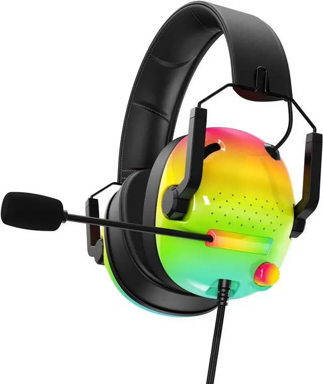 Main image of SG500 Gaming Headset for PS5 PS4 Xbox, Surround Sound Headset with Noise Canceling Microphone - Detachable Memory Foam Ear Pads Portable Foldable Headphones for PC Switch - Gradient