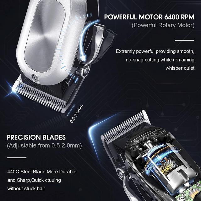 Hair Clippers for Men, Cordless Barber Clippers Professional Hair