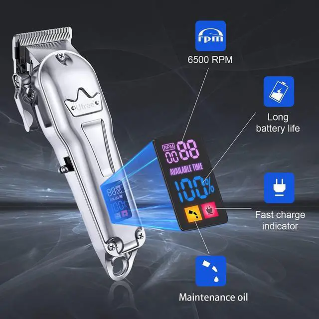 Alt view image 2 of 6 - Ufree Hair Clippers for Men Professional & Hair Beard Trimmer Kit, Mens Grooming Kit, Barber Clippers Haircut Kit, Shaving Kit Electric Razor Shaver for Men, Fade Clippers Hair Cutting Kit