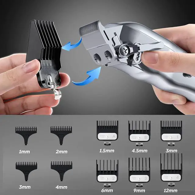 Alt view image 3 of 6 - Ufree Hair Clippers for Men Professional & Hair Beard Trimmer Kit, Mens Grooming Kit, Barber Clippers Haircut Kit, Shaving Kit Electric Razor Shaver for Men, Fade Clippers Hair Cutting Kit