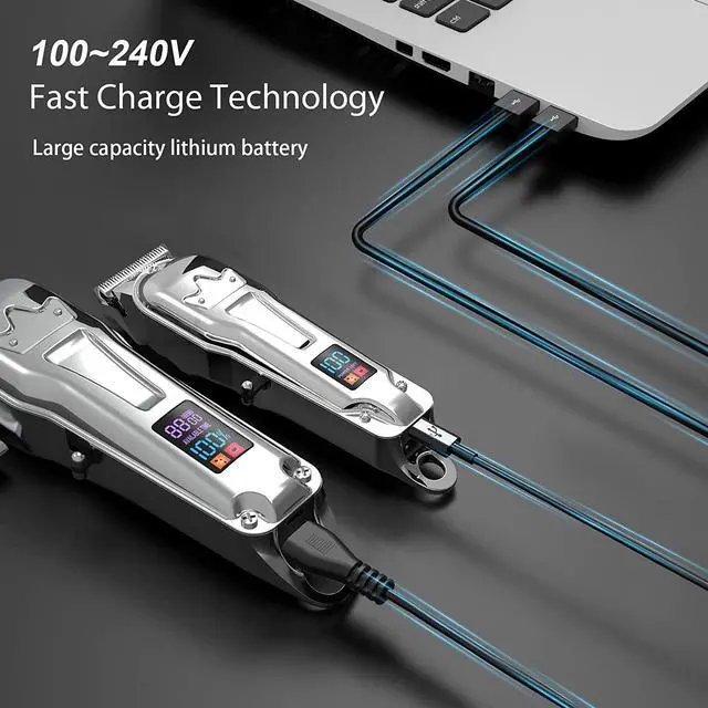 Alt view image 5 of 6 - Ufree Hair Clippers for Men Professional & Hair Beard Trimmer Kit, Mens Grooming Kit, Barber Clippers Haircut Kit, Shaving Kit Electric Razor Shaver for Men, Fade Clippers Hair Cutting Kit