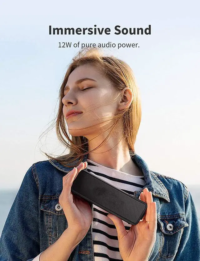 Alt view image 4 of 7 - Soundcore 2 Portable Bluetooth Speaker with 12W Stereo Sound, Bluetooth 5, BassUp, IPX7 Waterproof, 24-Hour Playtime, Wireless Stereo Pairing, Speaker for Home, Outdoors, Travel