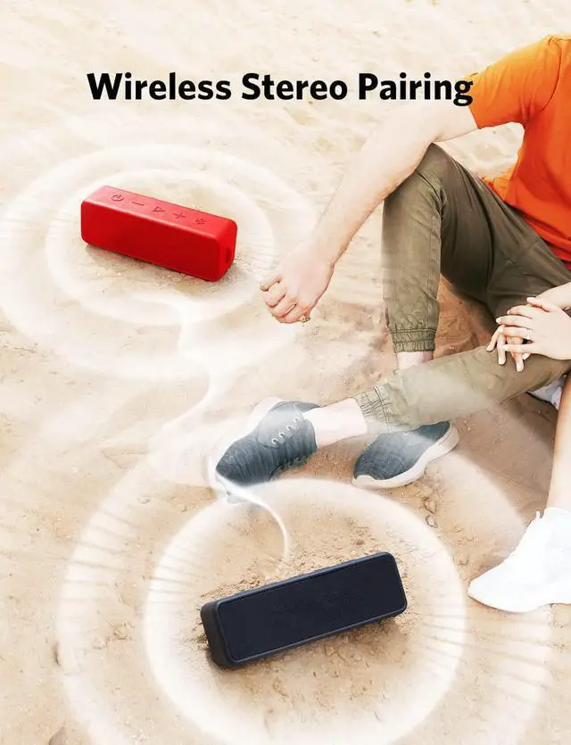 Alt view image 2 of 7 - Soundcore 2 Portable Bluetooth Speaker with 12W Stereo Sound, Bluetooth 5, BassUp, IPX7 Waterproof, 24-Hour Playtime, Wireless Stereo Pairing, Speaker for Home, Outdoors, Travel