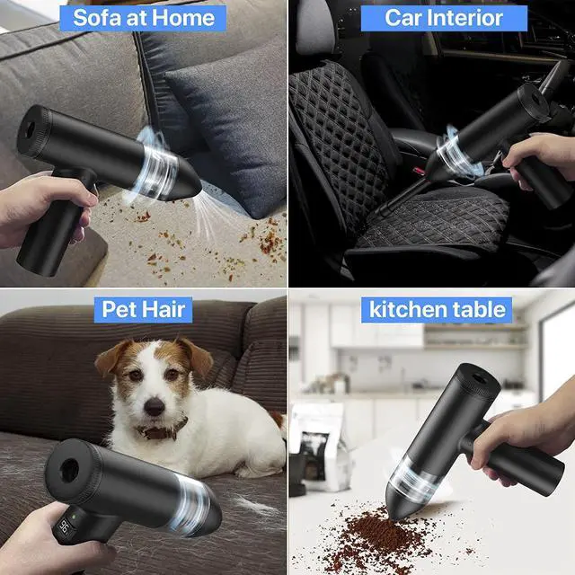 Alt view image 4 of 7 - Compressed Air Duster, 90,000RPM Electric Air Duster & Vacuum Cleaner 2 in 1 Rechargeable 7800mAh Cordless, Keyboard and Computer Cleaner, Replaces Compressed Air Cans (Black)