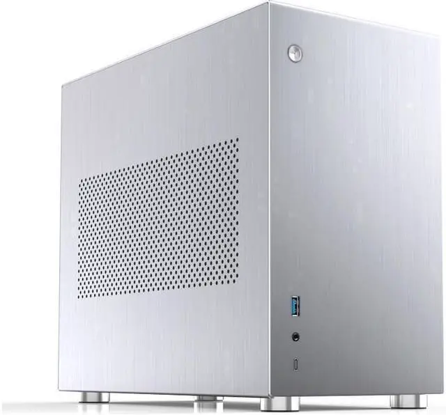 Alt view image 2 of 4 - V-10 Mini-ITX Gaming Computer Chassis Support ITX Motherboard Vertical Air Channel USB 3.0 *1 Aluminum Version-Silver (without accessories)